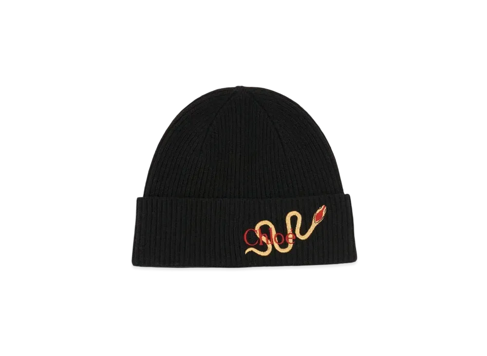 Chloe The Chloe Snake Beanie In Wool and Cashmere Knit ""