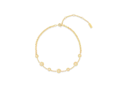 Chloe Mechanical Flowers Necklace "Vintage Gold"