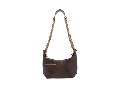 Chloe Camera Chain Bag In Shiny Leather "Kohl Brown"