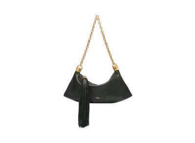 Chloe Small Foulard Shoulder Bag In Grained Leather "Black"