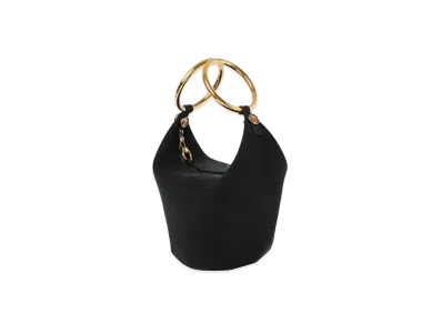 Chloe Small Bracelet Handbag In Suede Leather "Black"