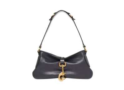 Chloe Kerala 25 Shoulder Bag In Soft Leather "Black Navy"