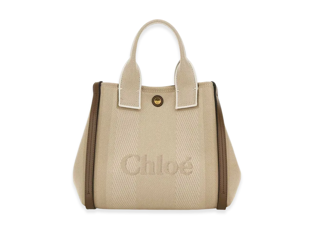 Chloe Women's Canvas Small Chloa Carry Shopping Bag "Beige"
