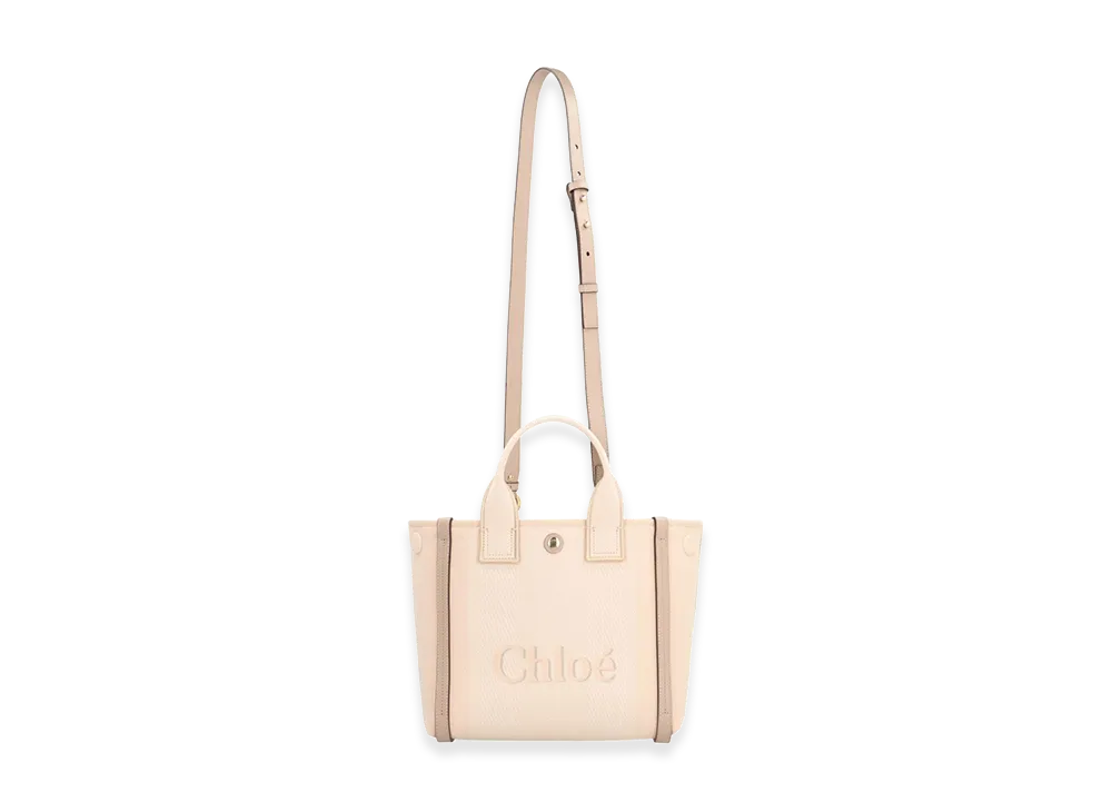 Chloe Women's Canvas Small Chloa Carry Shopping Bag "Beige"