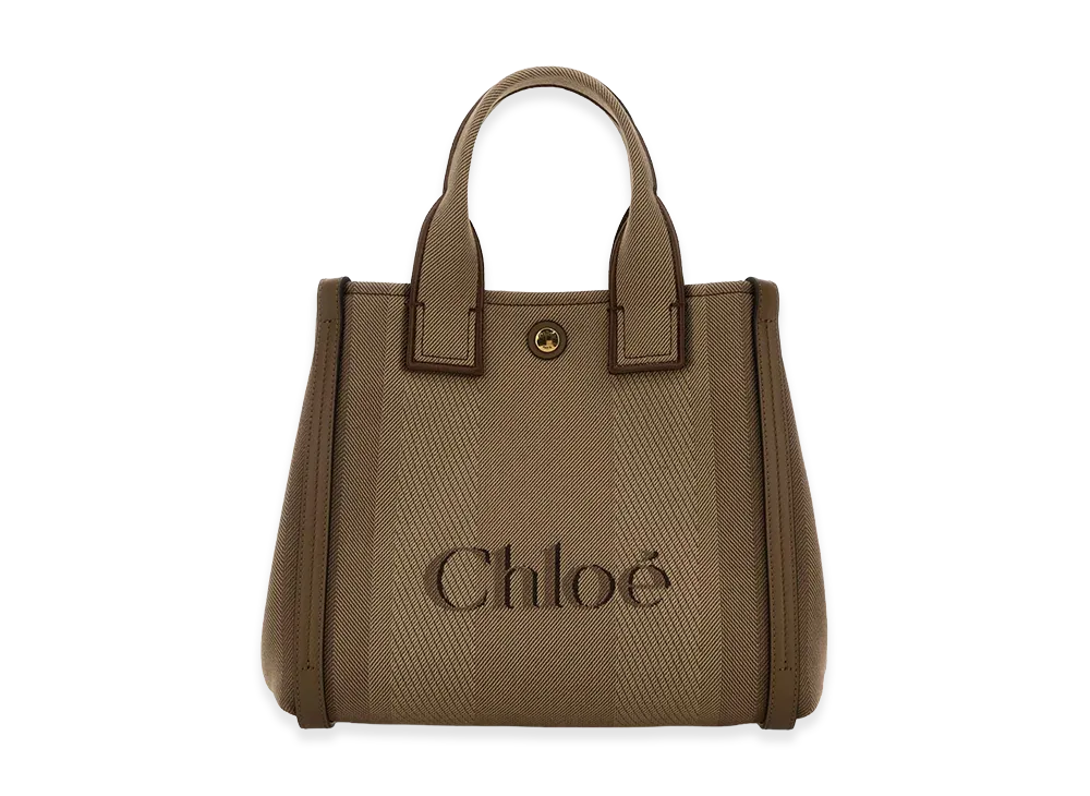 Chloe Women's Canvas Small Chloa Carry Shopping Bag "Brown"