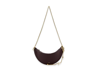 Chloe Women's Leather Mini Halfmoon Shoulder Bag "Purple"
