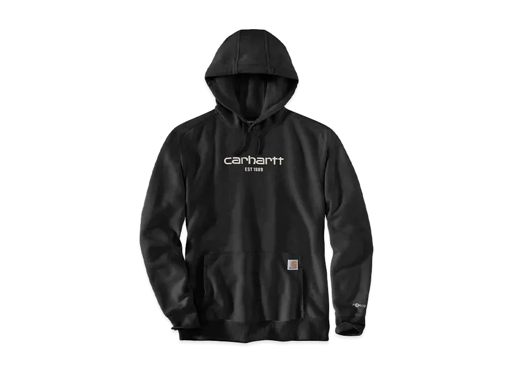 Carhartt Force Relaxed Fit Lightweight Logo Graphic Sweat Hoodie "Black"