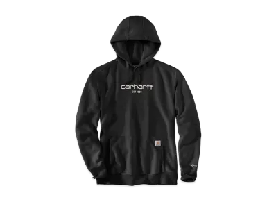 Carhartt Force Relaxed Fit Lightweight Logo Graphic Sweat Hoodie "Black"
