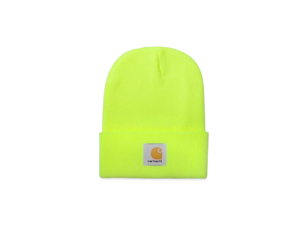Carhartt Knit Cuffed Beanie Watch Cap C Logo "Bright Lime"
