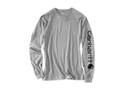 Carhartt Long Sleeve Graphic Logo T-Shirt "Heather Grey"