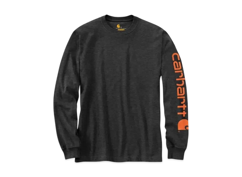 Carhartt Long Sleeve Graphic Logo T-Shirt "Charcoal Gray"