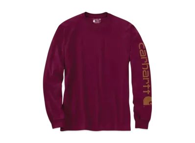 Carhartt Long Sleeve Graphic Logo T-Shirt "Wine Red"