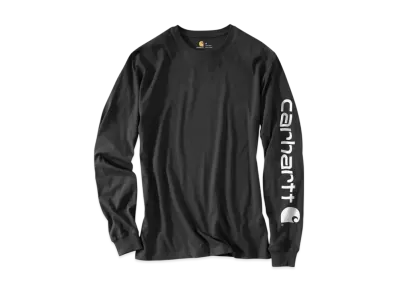 Carhartt Long Sleeve Graphic Logo T-Shirt "Black"