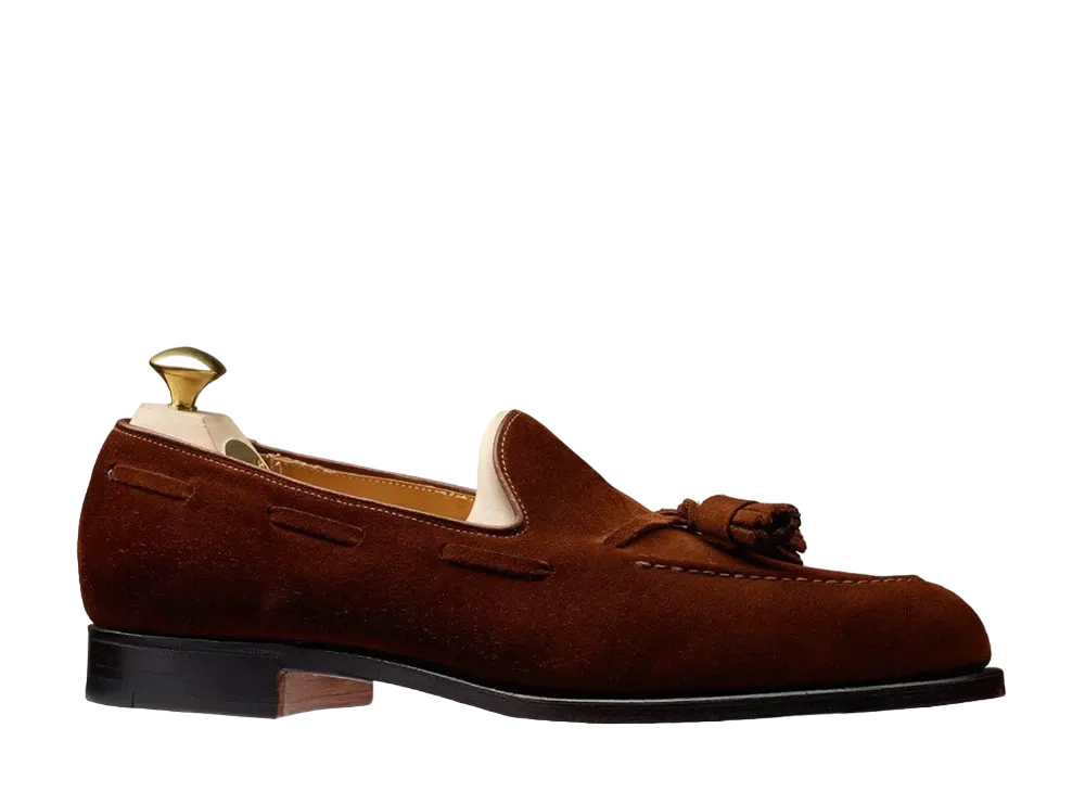 CROCKETT&JONES Cavendish 325 Calf Suede "Polo Brown" E Single Leather Sole