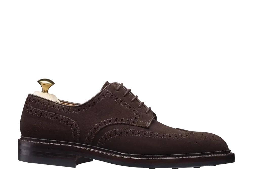CROCKETT&JONES Pembroke 325 Suede "Dark Brown" E Dainite Rubber Sole