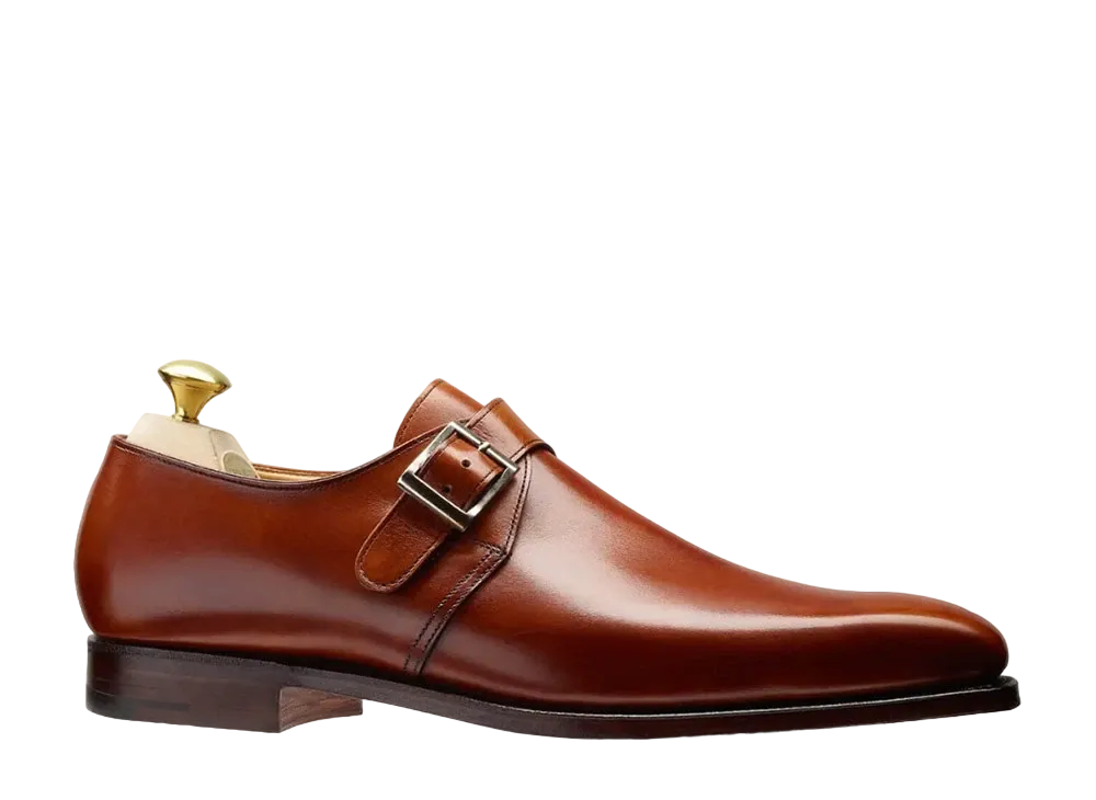 CROCKETT&JONES Monkton 348 Burnished Calf "Chestnut" E Single Leather Sole