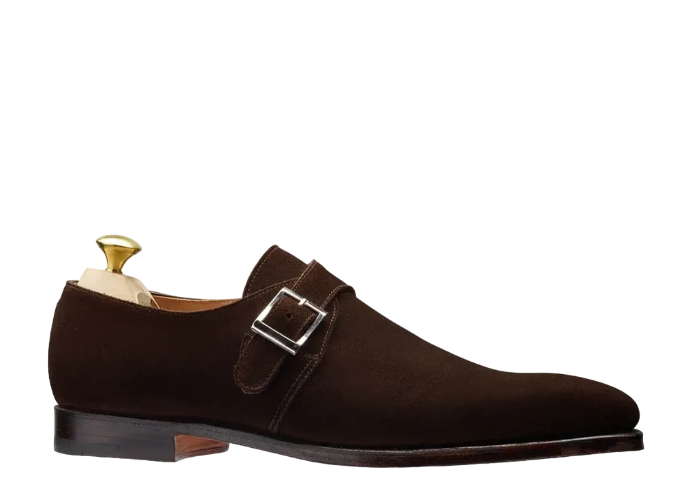 CROCKETT&JONES Monkton 348 Calf Suede "Dark Brown" E Single Leather Sole