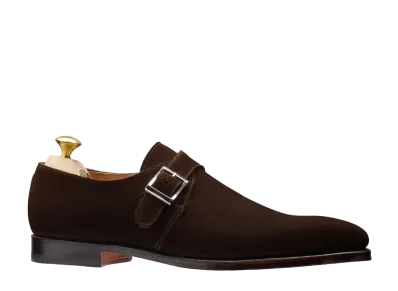 CROCKETT&JONES Monkton 348 Calf Suede "Dark Brown" E Single Leather Sole