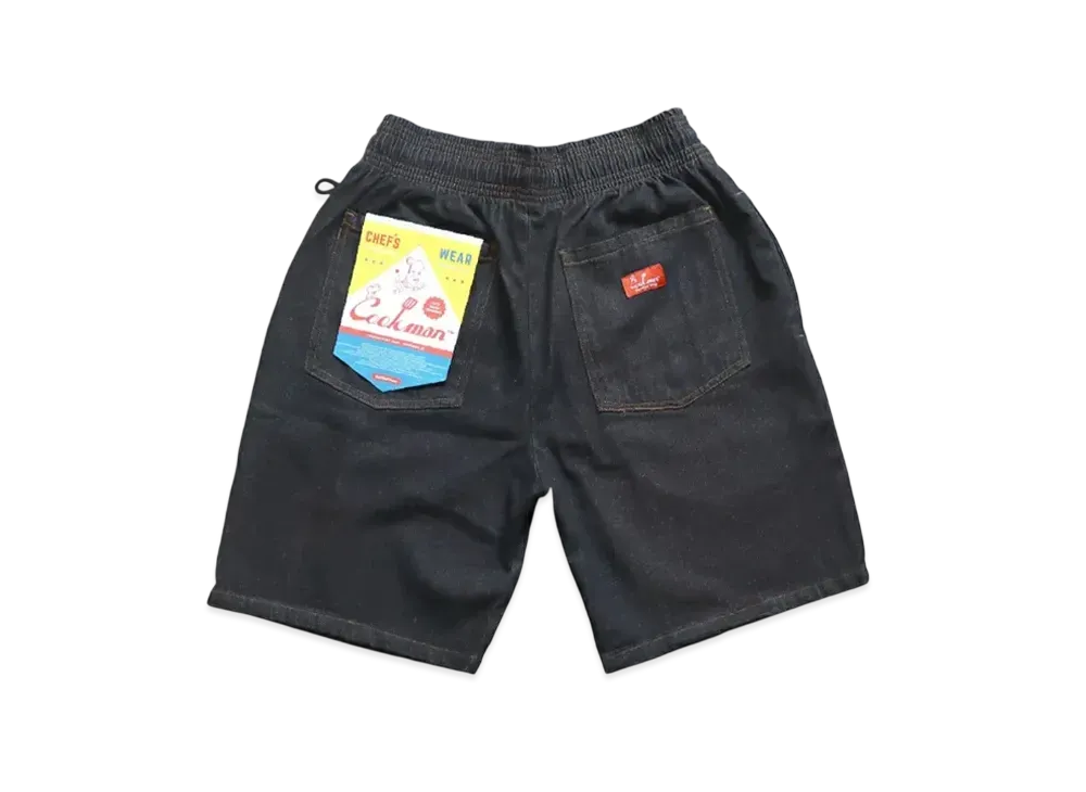 COOKMAN Chef Short Pants Denim "Black/Denim"