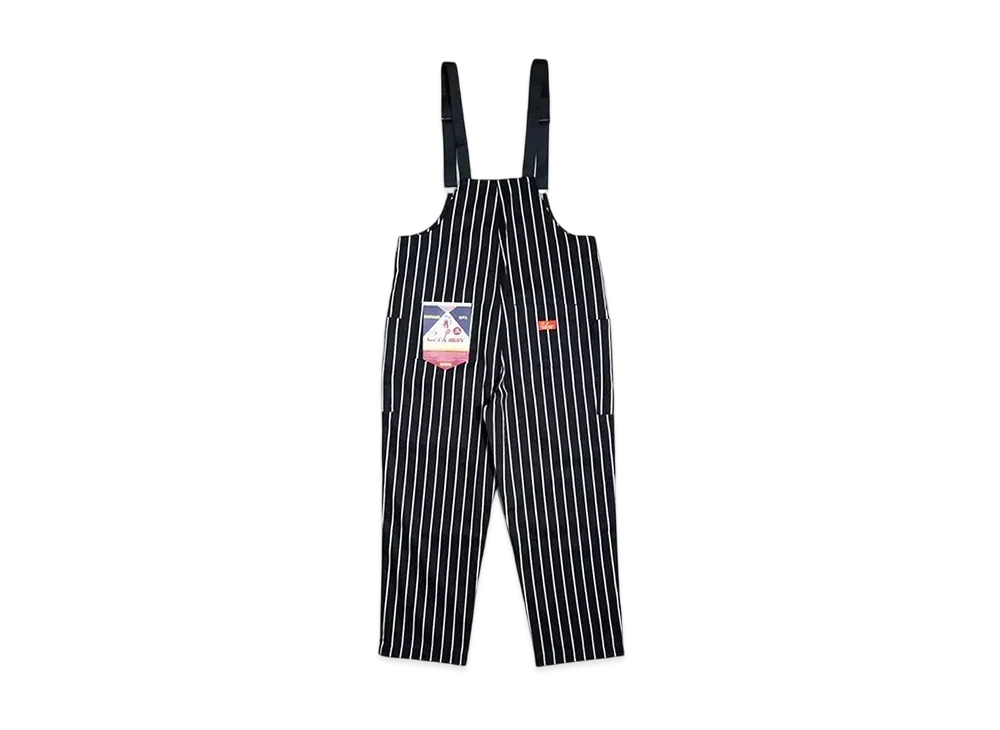 COOKMAN Fisherman's Bib Overall "Stripe/Black"