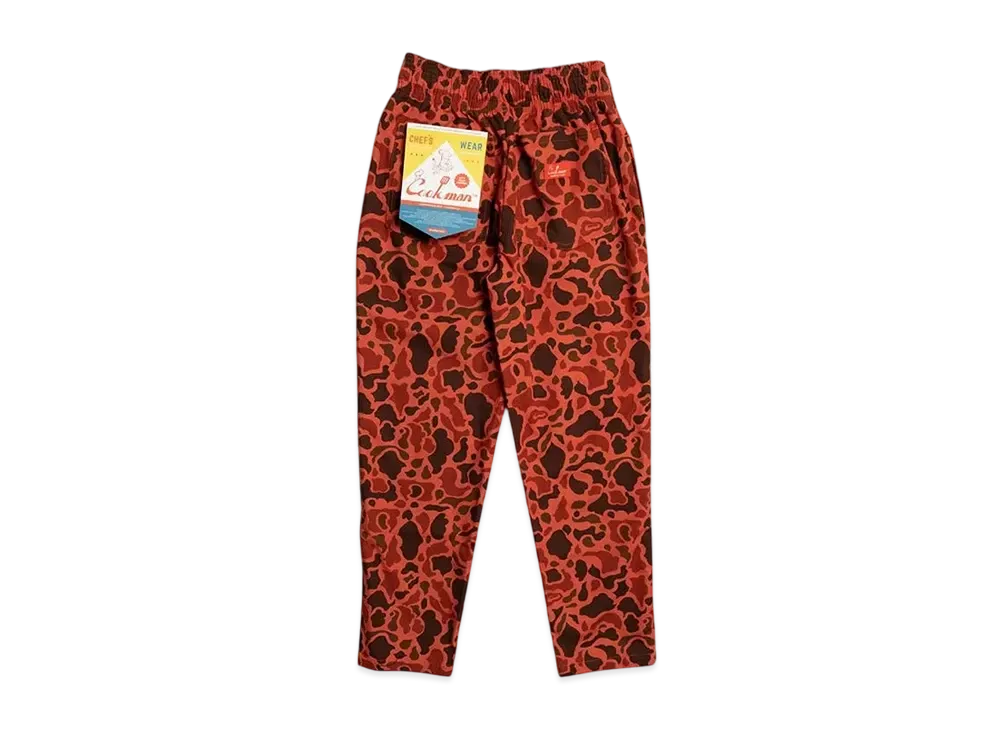 COOKMAN Chef Pants Ripstop "Camo/Red"
