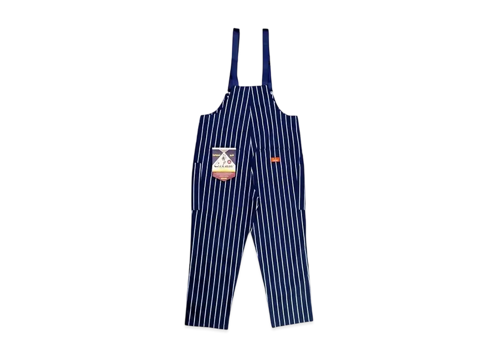 COOKMAN Fisherman's Bib Overall "Stripe/Navy"