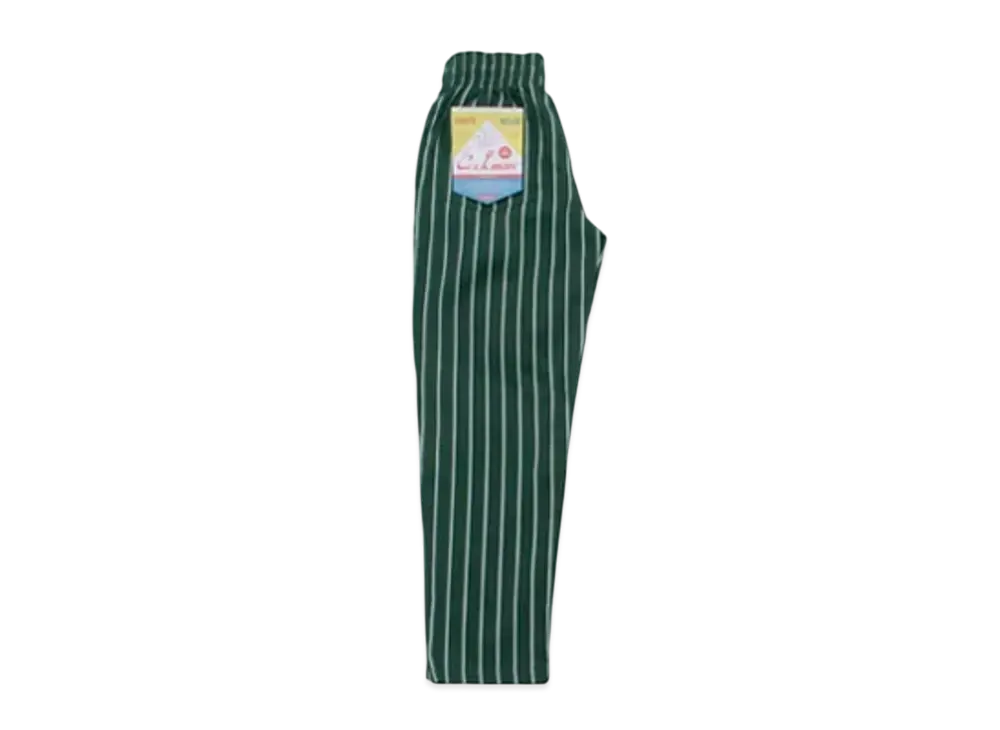 COOKMAN Chef Pants Stripe "Stripe/Green"