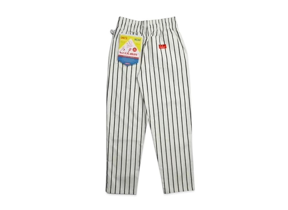 COOKMAN Chef Pants Stripe "Stripe/Black"