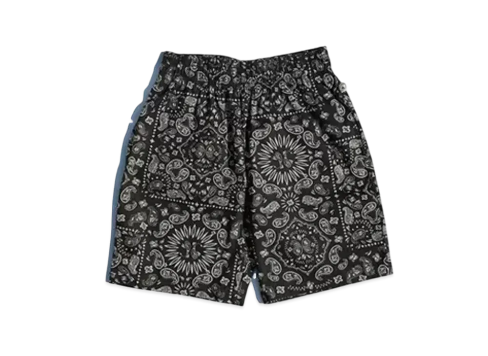COOKMAN Chef Short Pants Checker "Paisley/Black"