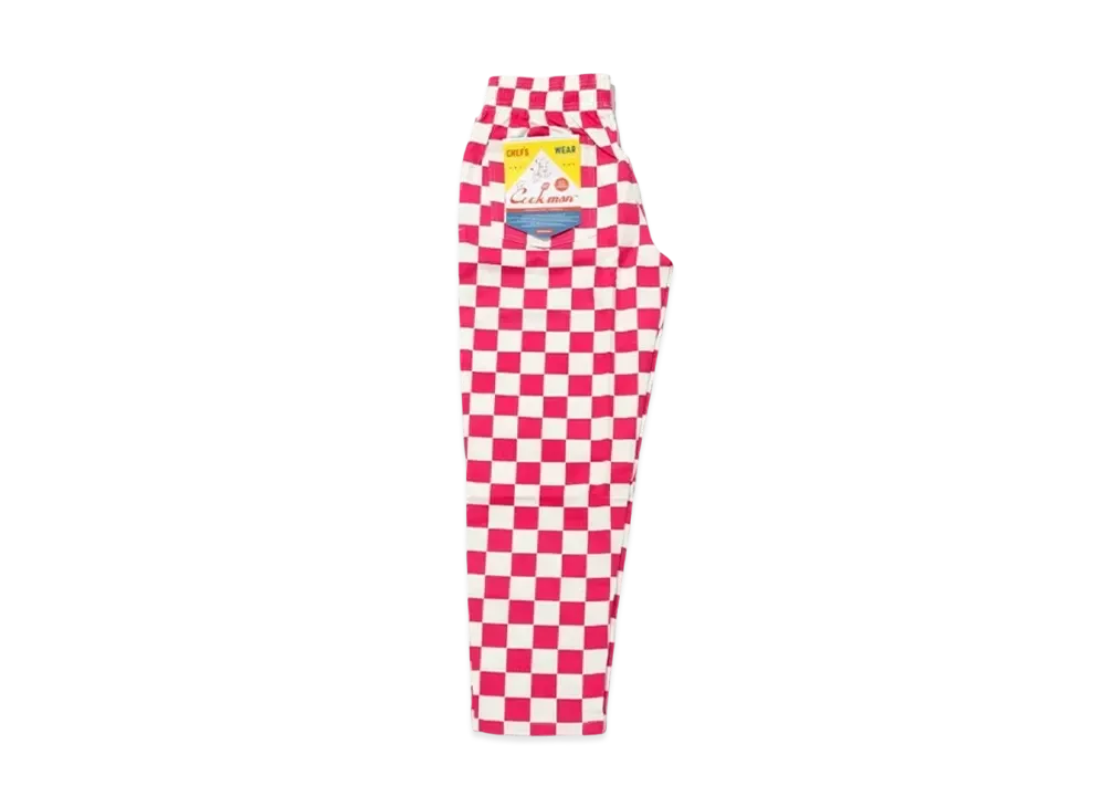 COOKMAN Chef Pants Paisley "Checker/Pink"