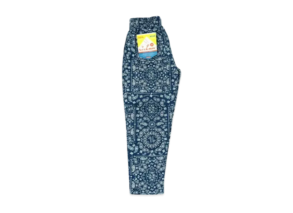 COOKMAN Chef Pants Paisley "Paisley/Navy"