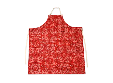COOKMAN Long Apron Paisely "Red/Paisley"