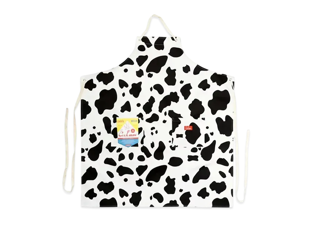COOKMAN Long Apron COW "Cow/White"