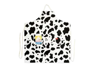 COOKMAN Long Apron COW "Cow/White"