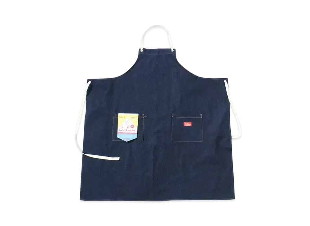 COOKMAN Long Apron Denim "Navy/Denim"