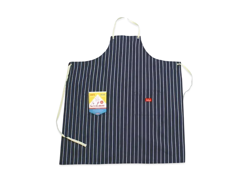 COOKMAN Long Apron Stripe "Stripe/Navy"
