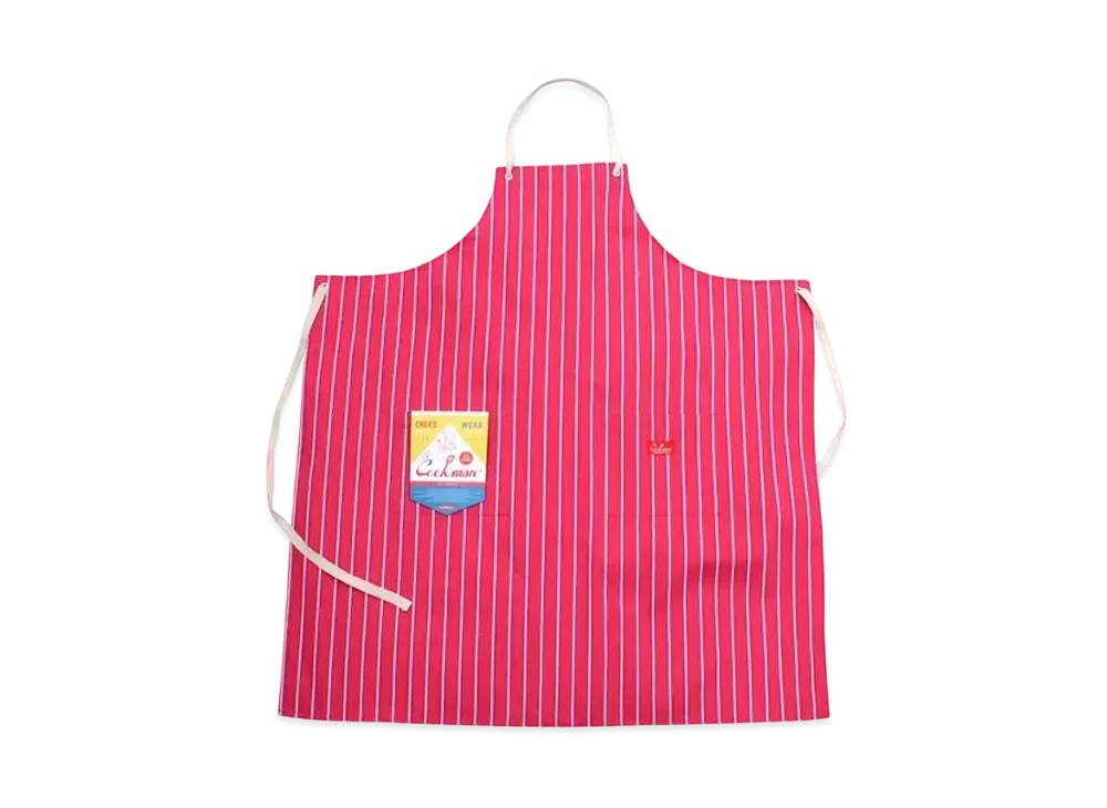 COOKMAN Long Apron Stripe "Stripe/Pink"