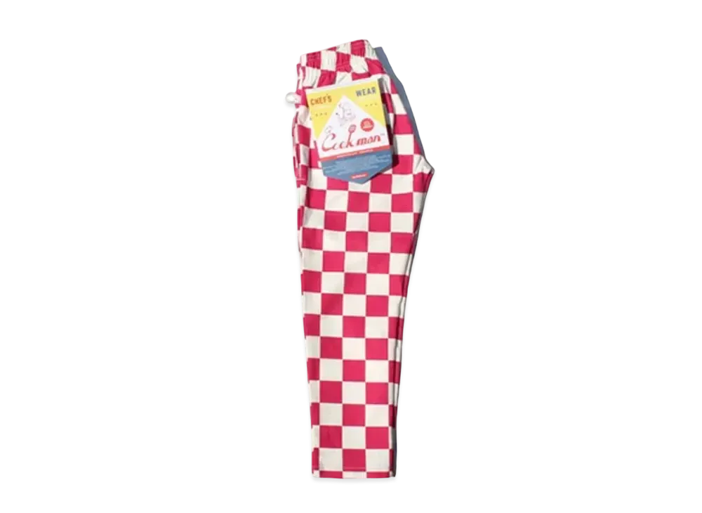 COOKMAN Chef Pants Kids Size "Checker/Pink"