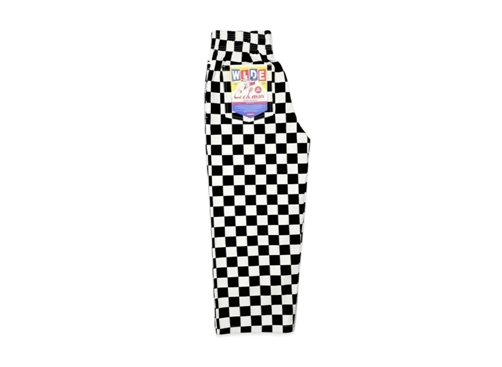 COOKMAN Wide Chef Pants "Checker/Black"