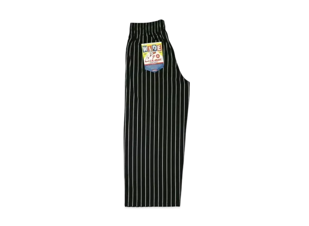 COOKMAN Wide Chef Pants "Stripe/Black"