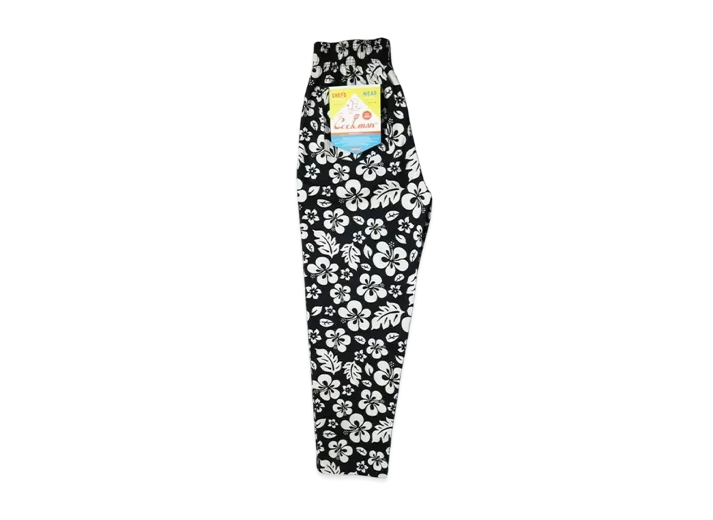COOKMAN design Chef Pants "Hibiscus/Black"