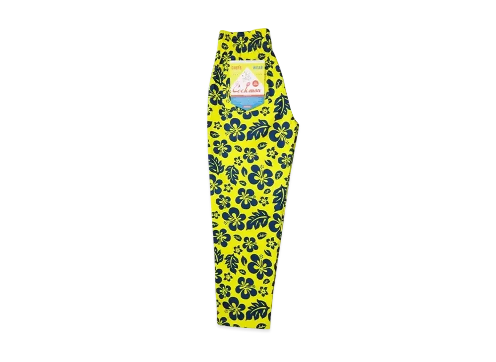COOKMAN design Chef Pants "Hibiscus/Yellow"