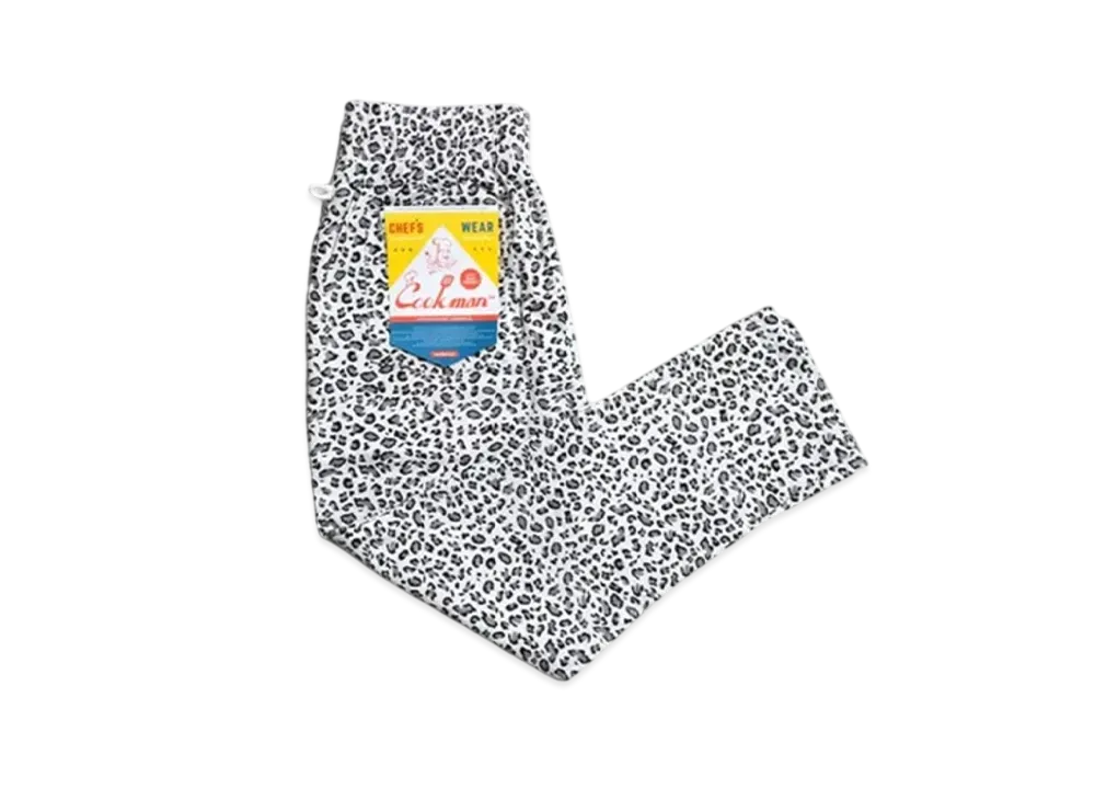 COOKMAN Chef Pants animal "Leopard/White"