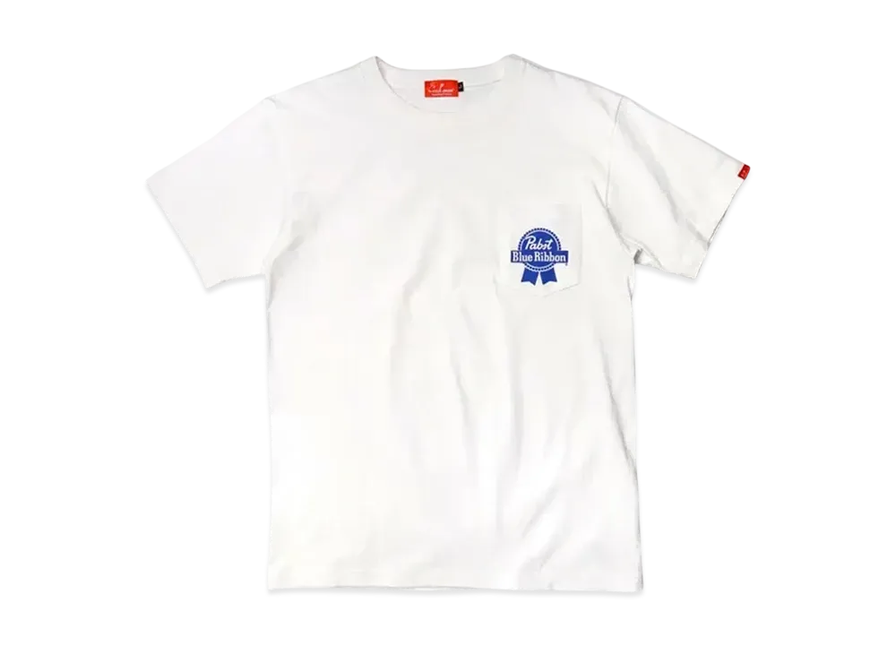COOKMAN Pabst Blue Ribbon Pabst Ribbon Pocket SS Tee "White"