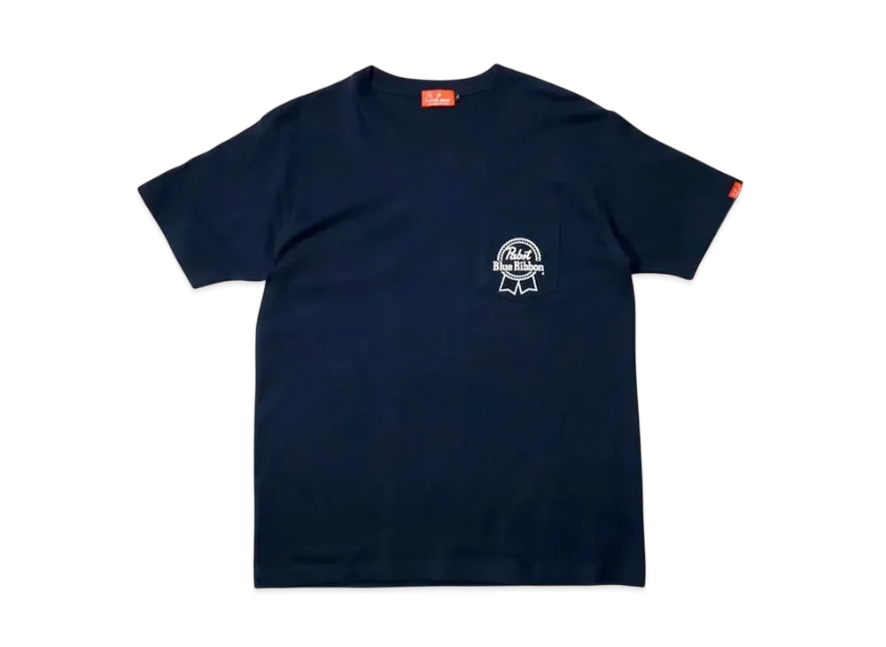 COOKMAN Pabst Blue Ribbon Pabst Ribbon Pocket SS Tee "Navy"