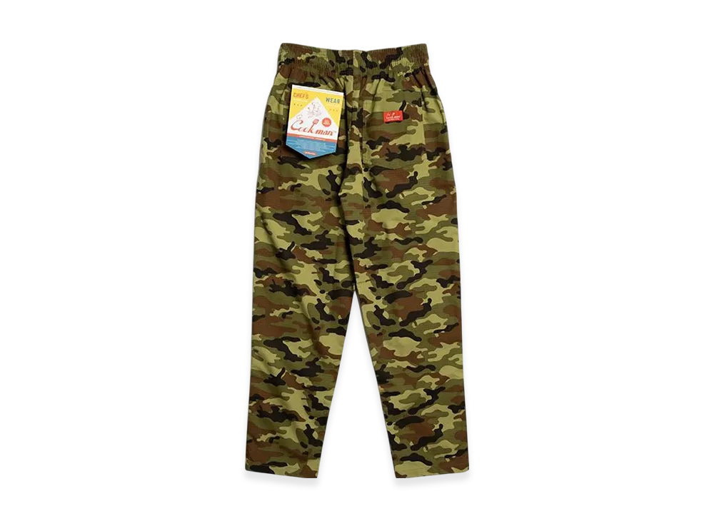 COOKMAN Chef Pants Ripstop "Camo/Green"