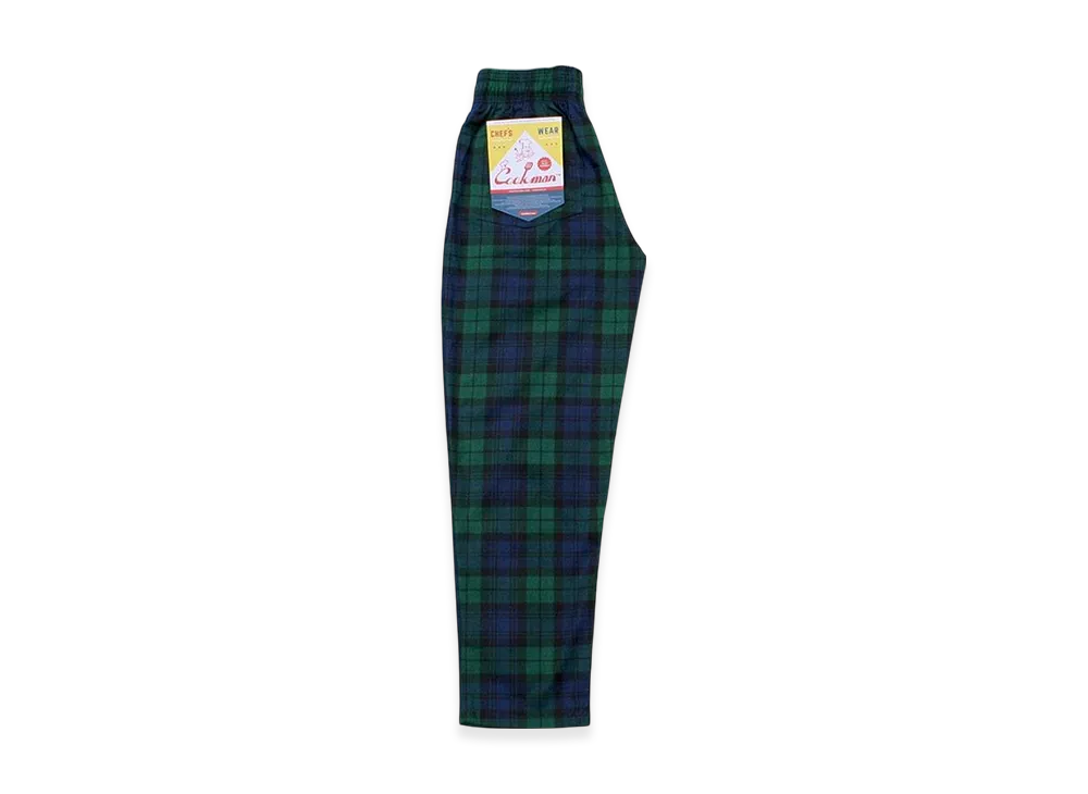 COOKMAN Chef Pants Watch Check "Navy"