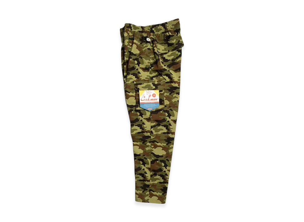 COOKMAN Chef Cargo Pants Ripstop "Camo/Green"