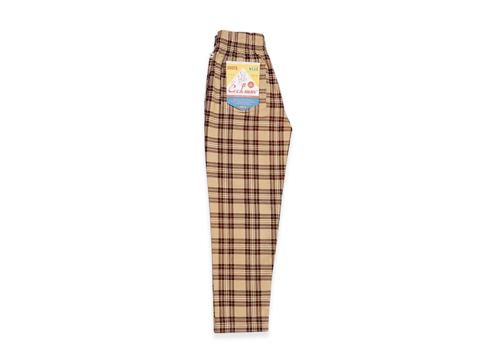 COOKMAN Chef Pants Tartan "Beige"