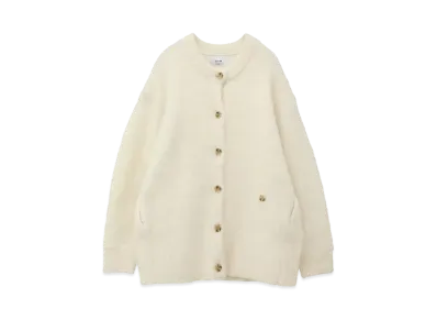CLANE x Suzu Hirose Mohair Loose Knit Cardigan "White"
